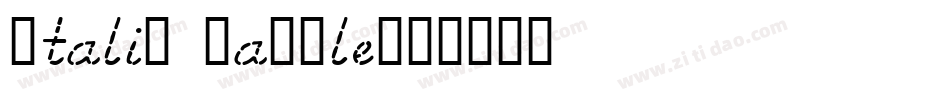 Italic Sample字体转换